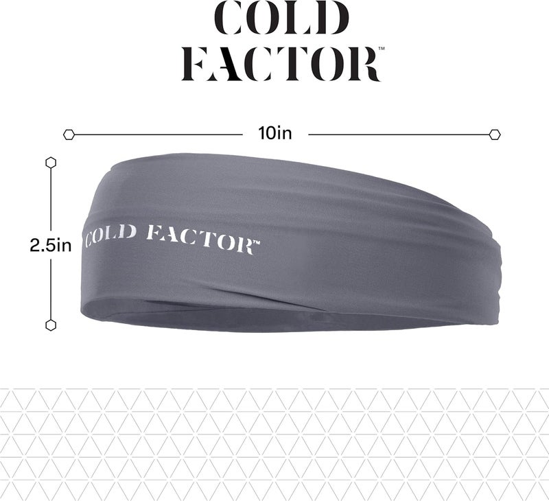 COLD FACTOR Cooling Headband for Women and Men – UPF 50+ Advanced Evaporative Comfort, Instant Cooling Sweatband for Outdoor Sports, Fitness, Yoga, Hiking, Running, and Workout – 3 Pack - Image 3